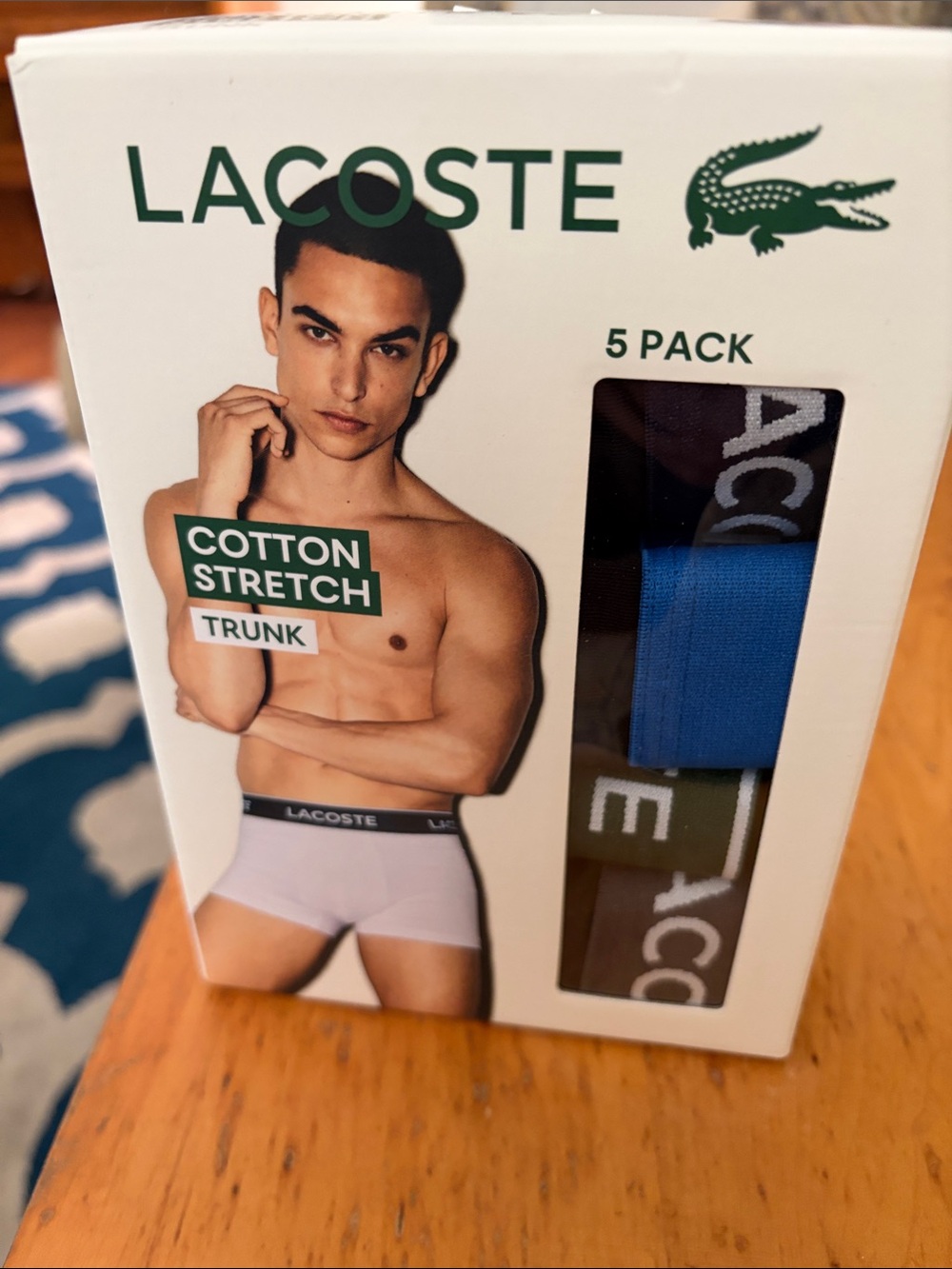 Lacoste 4-Pack Cotton Stretch Trunks Black